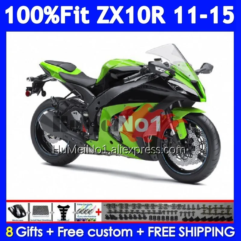 Injection For KAWASAKI NINJA ZX 1000 10R 10 R 219No.5 ZX10R 11 12 13 14 15 ZX-10R 2011 2012 2013 2014 Green black 2015 Fairing