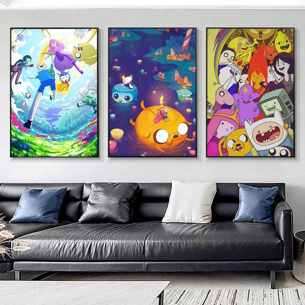 Anime A-Adventures Cartoon Time Posters HD Print Vintage Wall Art Decor for Home Study Room