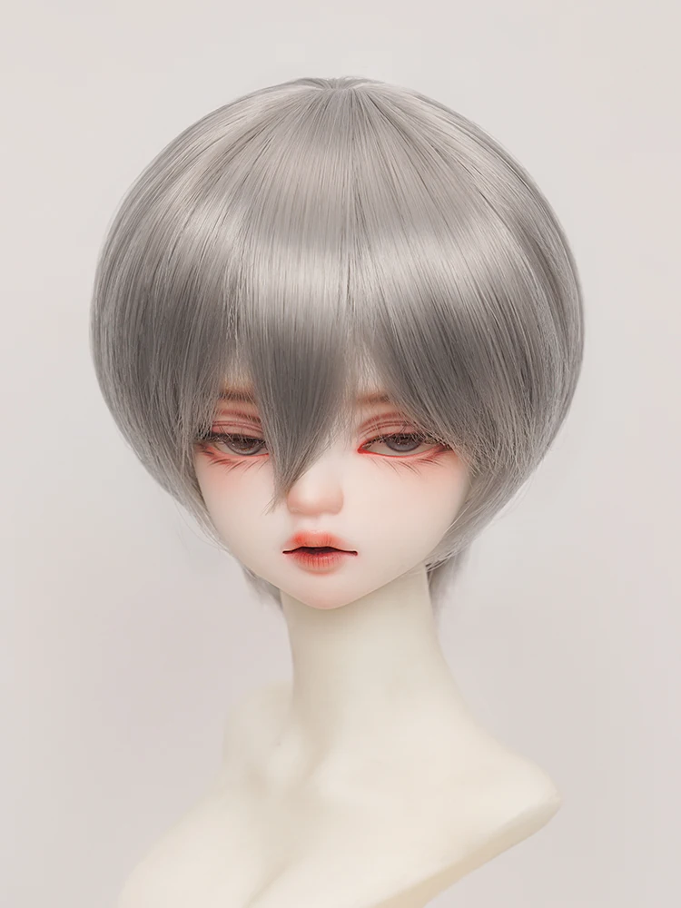 BJD doll wig suitable for 1/3 1/4 1/6 size cute doll soft silk short hair color matching slightly reversed doll accessories