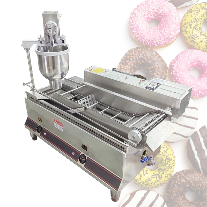 Commercial Donut Machine Automated Gas Heated Donut Equipment With 3 Molds