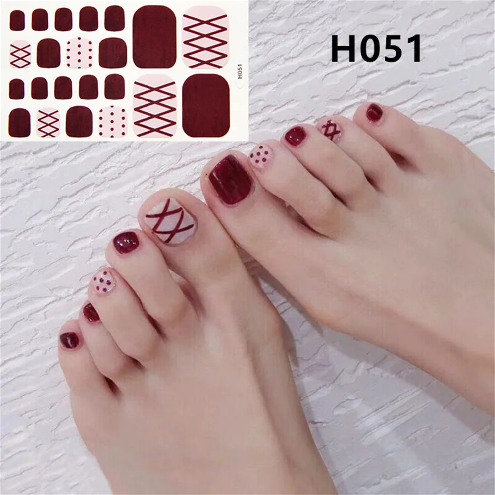 Manicure Nail Polish Film Toe Care Cute Design Beauty And Health Removable Toenail Stickers Toenail Summer Strong Adhesion New