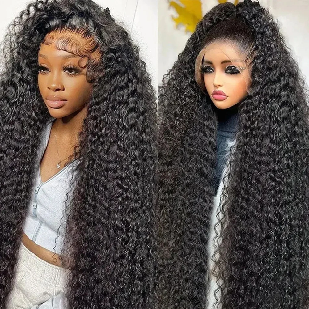 

250% 13x4 Loose Deep Wave Lace Frontal Wigs Brazilian Water Curly 13x6 Lace Front Human Hair Glueless Wigs For Women 30 38 Inch