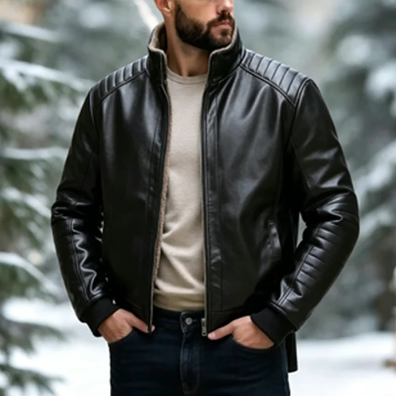 outdoor-hiking-sports-running-outwear-casual-streetwear-men's-leather-winter-fleece-lined-biker-jackets-fashion-motorcycle-coat