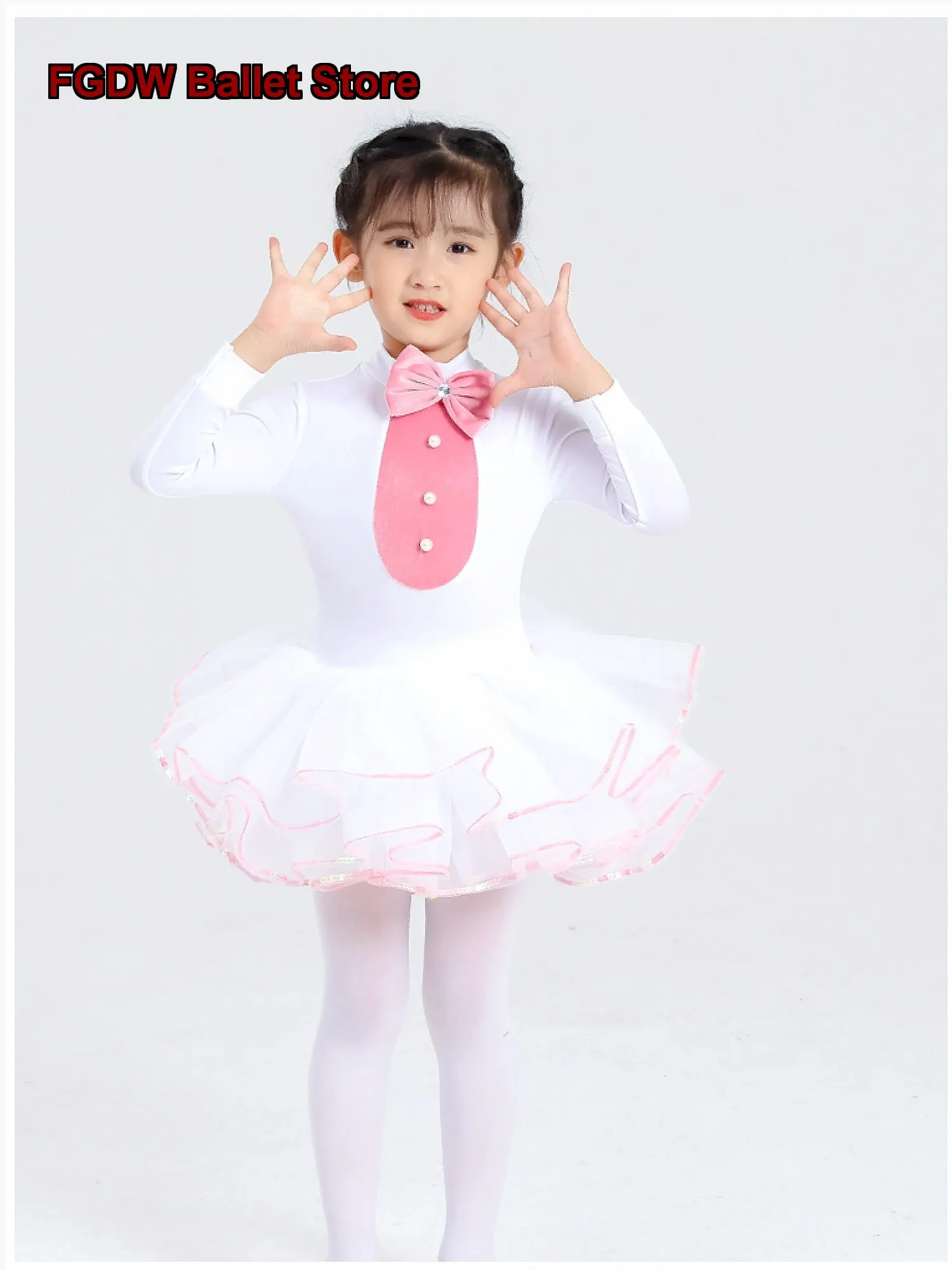Children's Girls' Puffy Skirt Dance Toddler White Performance Princess Tulle Skirt Costume Tutu Kids