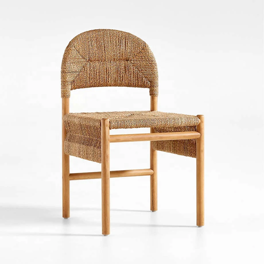 

High-quality restaurant furniture Solid wood rattan chair Household civil furniture Dining chair
