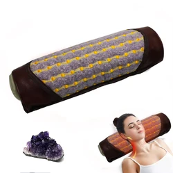 Natural Amethyst Tourmaline Bian-Stone Therapy Pillows Electric Healing Stone For Enhance The Comfort Of Your Rest Reduce Pain