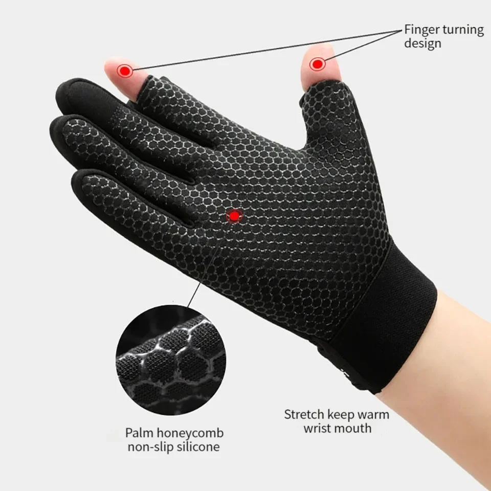 Warm Cycling Gloves Unisex Waterproof Touch Screen Anti Slip Windproof Outdoor Sport Riding Motorcycle Running Bicycle Gloves