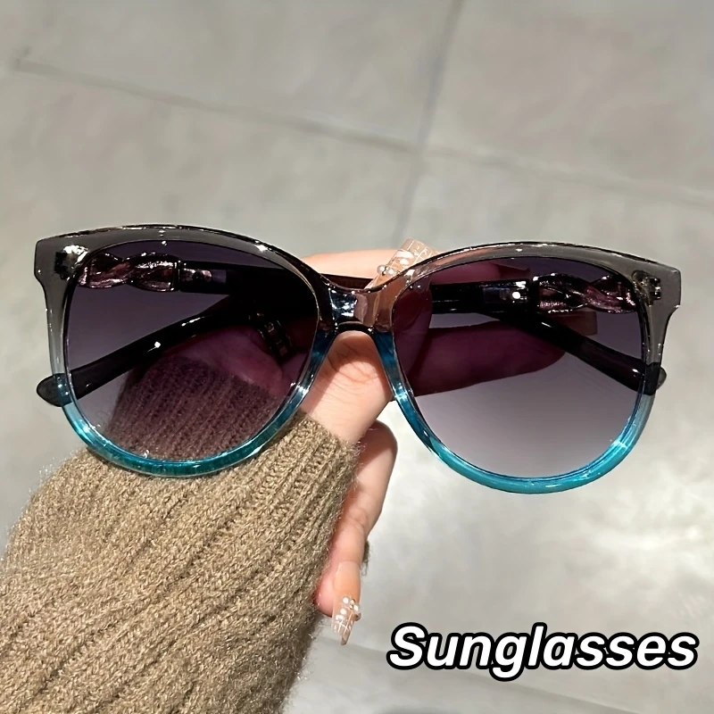 Personalized Women's Cat Eye Sunglasses Retro Butterfly Sunglasses Women's Fashion Large Frame Outdoor Sunscreen Sunglasses