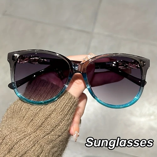 Imagen 1 del producto Gafas de sol personalizadas con forma de ojo de gato para mujer, gafas de sol Retro con mariposa, gafas de sol con protección solar para exteriores con montura grande a la moda para mujer