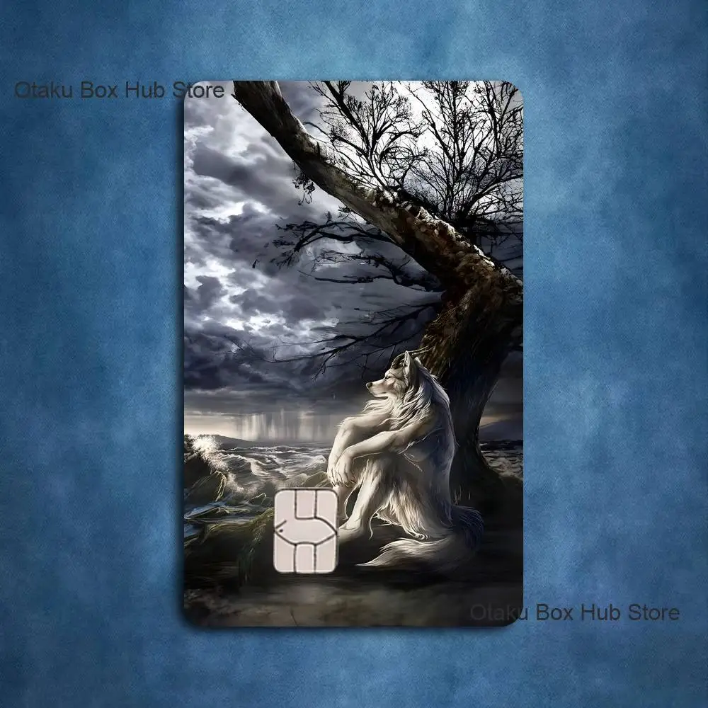 Alpha Sigma Wolf Cool Card Stickers Credit Visa Debit Bank Charge Card Bus Metro Waterproof Sticker Decal Decoration