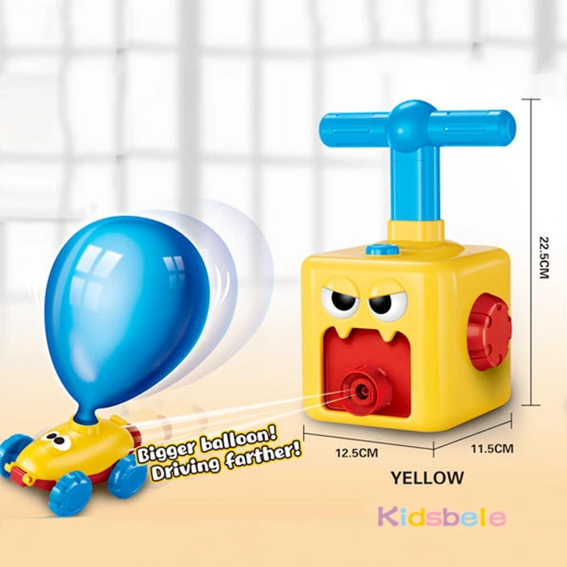 Juguete educativo para interiores y exteriores, globo comprimido prensado a mano, coche, lanzador de juguetes DIY, bomba Manual, vehículo, regalo de fiesta