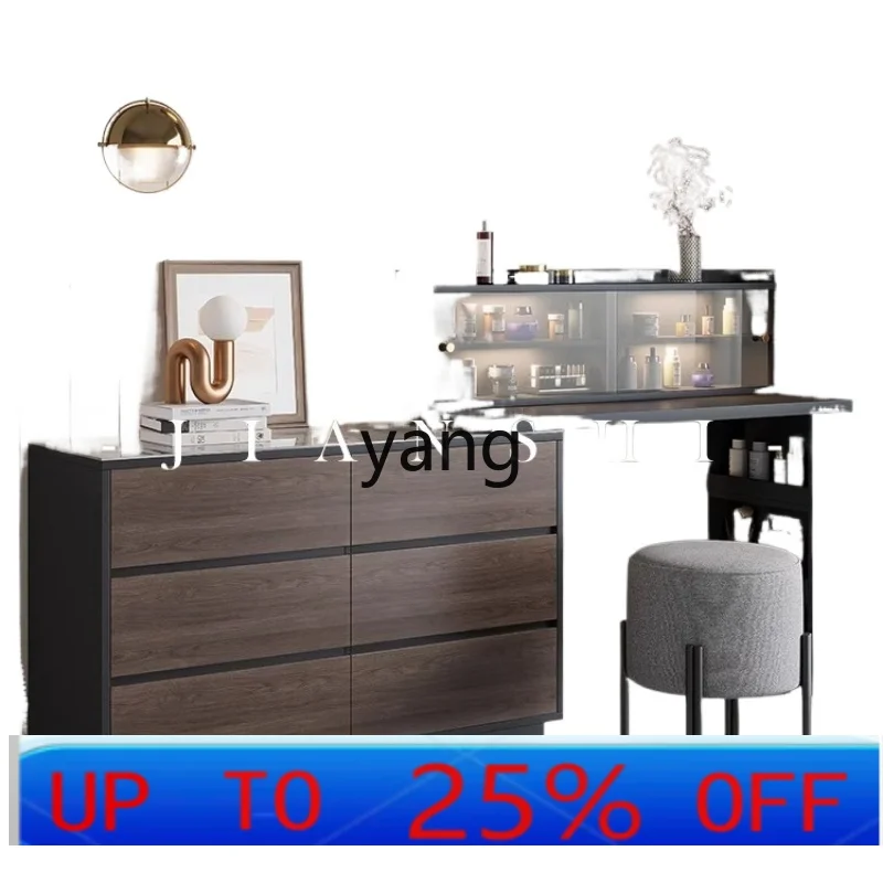 

LTT integrated household corner solid wood dressing table telescopic bedroom bedside cabinet