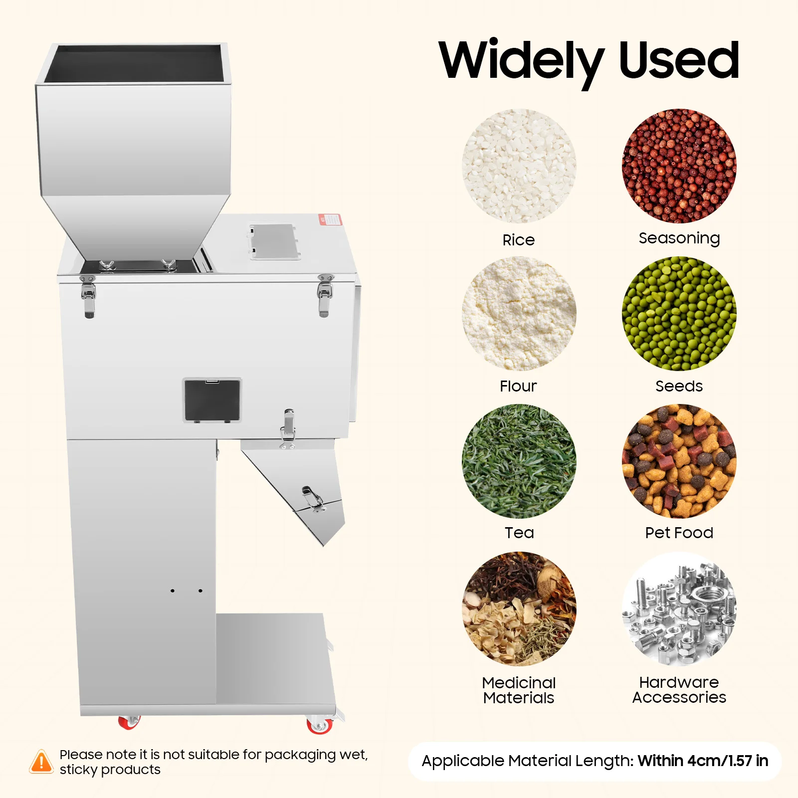 Automatische Verpackungs- und Abfüllmaschine 10-999g Multifunktionale Vertikale Beutelversiegelungsmaschine Granulat-Pulver-Füller für Reis, Mehl, Tee, Kaffee