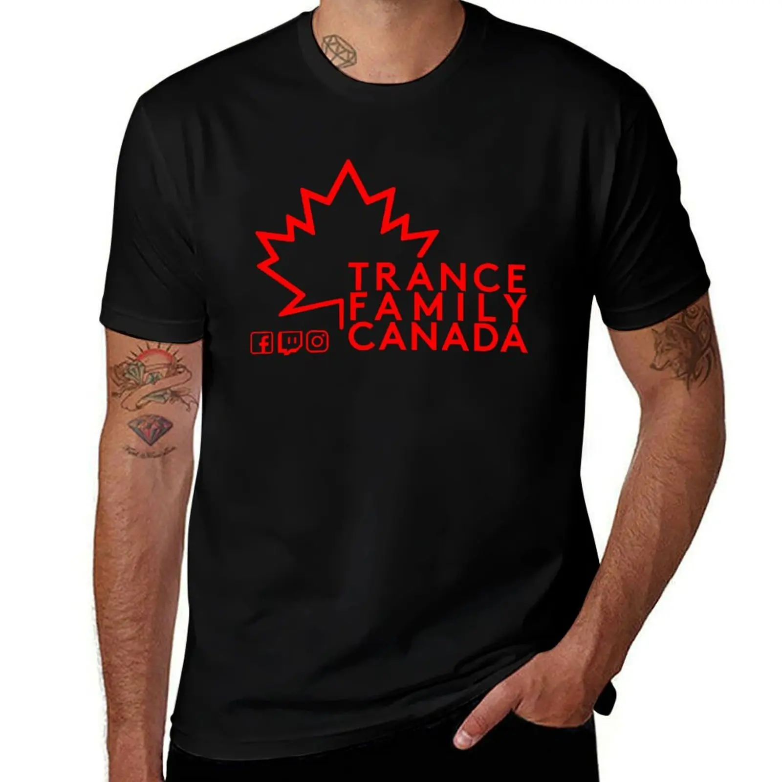 Trance Family Canada T-Shirt Minimalist Casual Short Sleeve Top