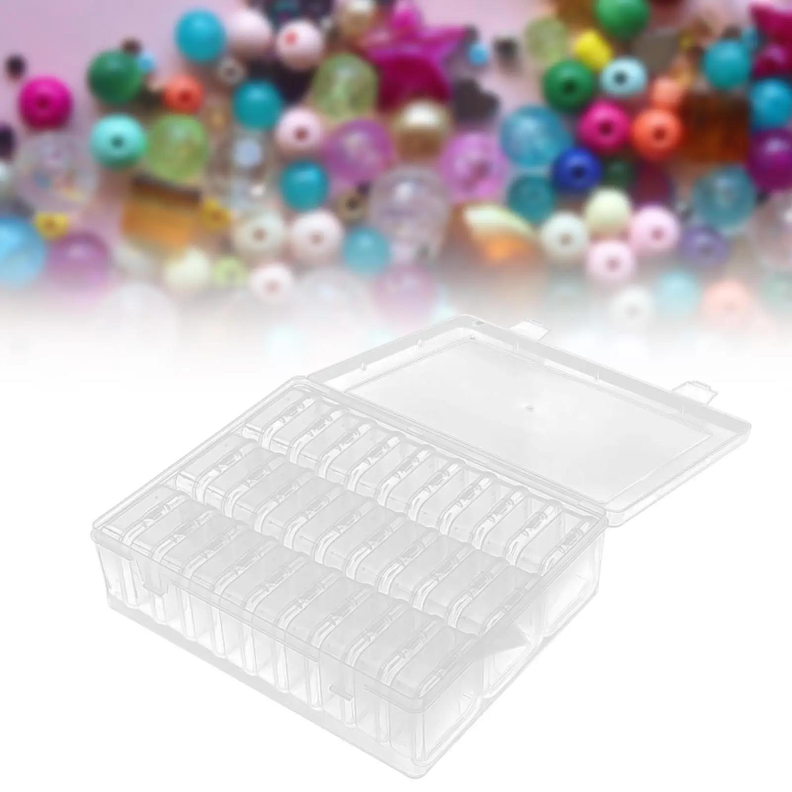 Bead Organizer Box Empty Bead Storage Container for Beads Rings Nail Art