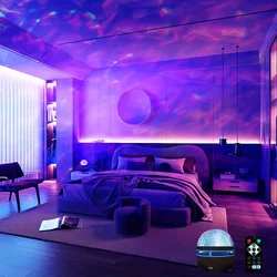 Magical USB LED Starry Sky Light Projector Night Lights Room Decoration Christmas Remote Control 7-Color Pattern LED Star Lamp