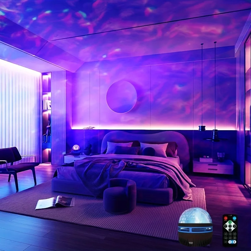 Magical USB LED Starry Sky Light Projector Night Lights Room Decoration Christmas  Remote Control 7-Color Pattern LED Star Lamp