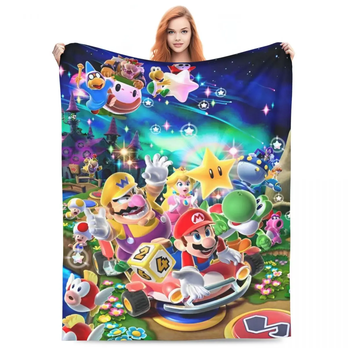 Cartoon M-marioes Blankets Quality Super Soft Bedding Throws Winter Picnic Bedroom Funny Bedspread