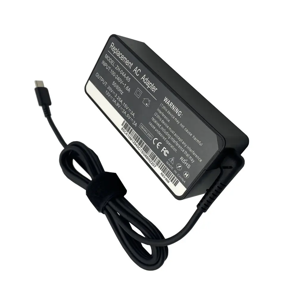 Laptop AC Power Adapter For Lenovo 95W Wall Fast Charging 5V 3A 9V 3A 15V 3A / 20V 2.25A 3.25A 4.75A 95W Type-C PD Charger