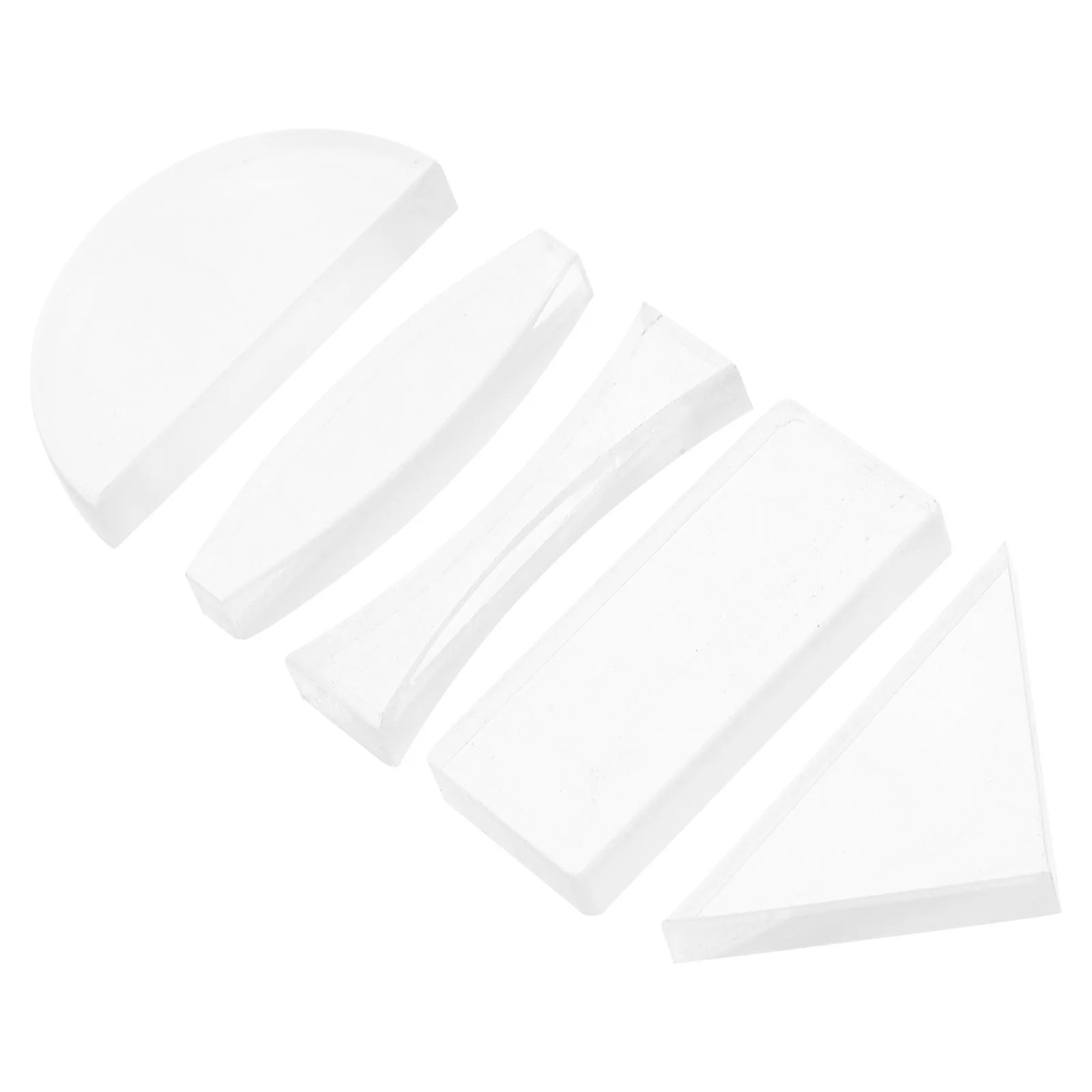 

5Pcs Transparent Optical Lens Set Concave Convex Physics Teaching Equipment for Light Refraction Demonstration Experiment