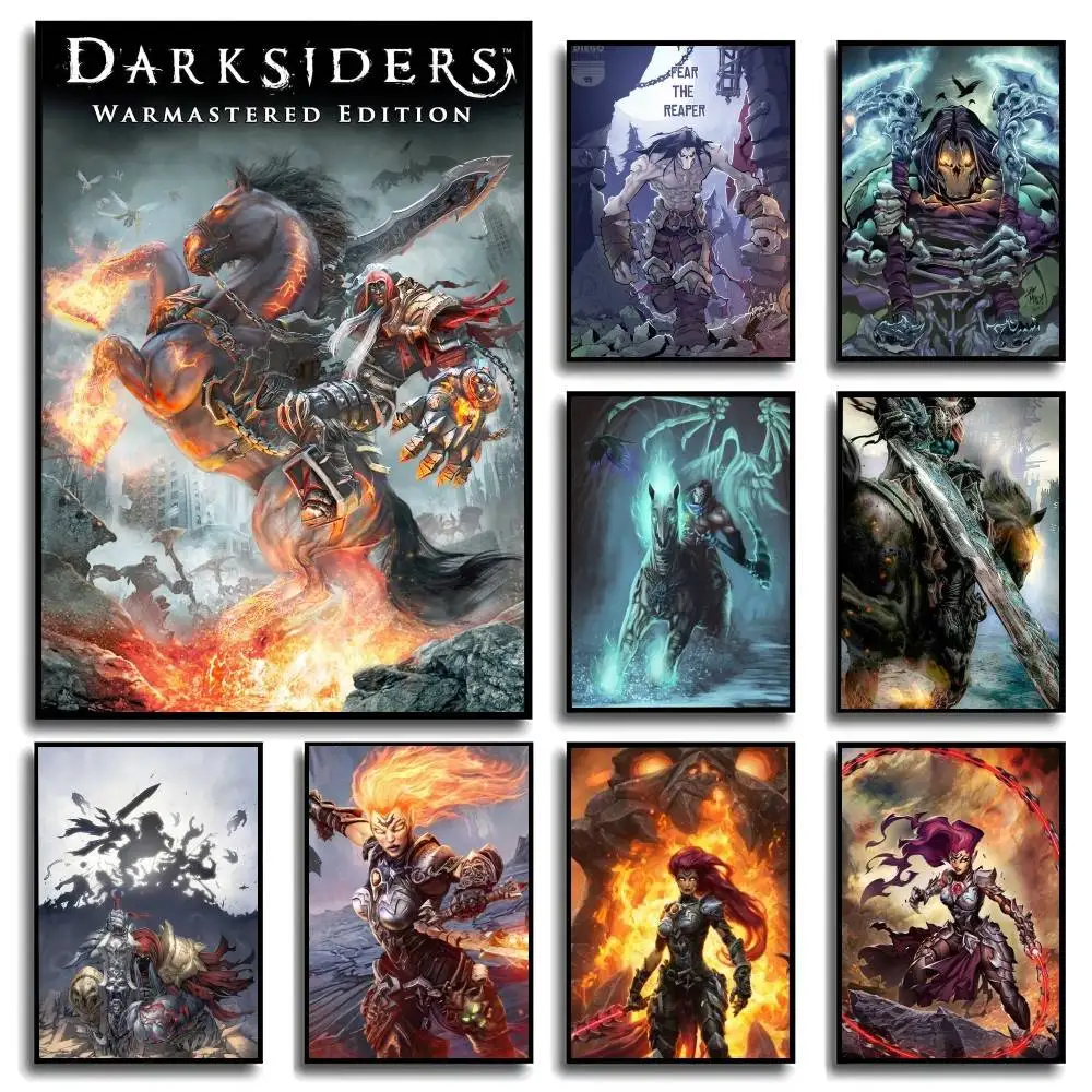 Classic Gaming Darksiders Poster Paper Print Art Painting Decoration Posters Living Room Quality Canvas Vintage Style Painting