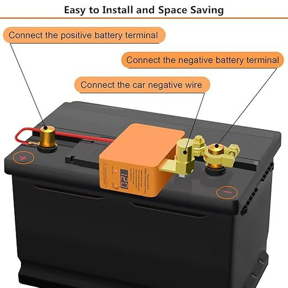 1 Set 12V 24V Car Battery Disconnect Switch Remote Control With LED Display For Truck Battery Switch