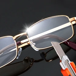 Gafas de lectura de cristal Real para hombre y mujer, lentes cuadradas de montura completa para presbicia, antiarañazos, dioptrías, + 1,5, 2,0, 2,5