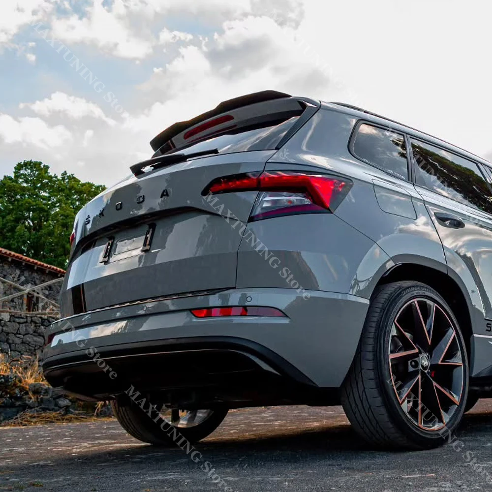 

For Skoda Karoq MK1 Sportline TSI TDI Pre-Facelift 2017-2021 Rear Trunk Roof Spoiler Wing Cap Boot Extension Splitter Tuning