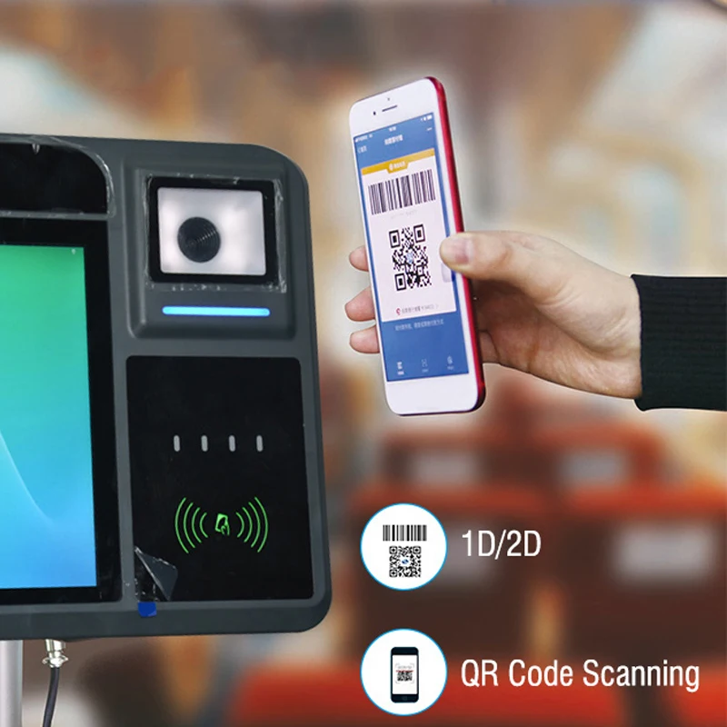 Bus Validator 4G NFC QR Code Reader Terminal Facial Recognition Bus Ticket Fare Payment Android with Voice Broadcast P18-Q