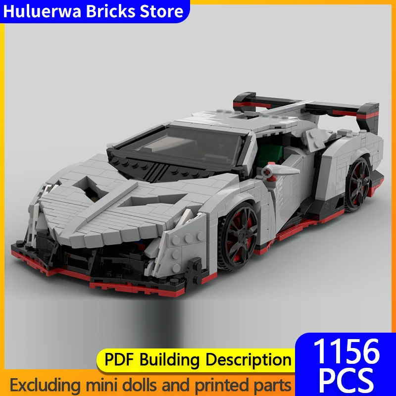 

Модель скоростного гоночного автомобиля MOC, строительные кирпичи, Veneno, верхний уровень, спортивный автомобиль, модульная технология, детские праздничные подарки, сборные игрушки