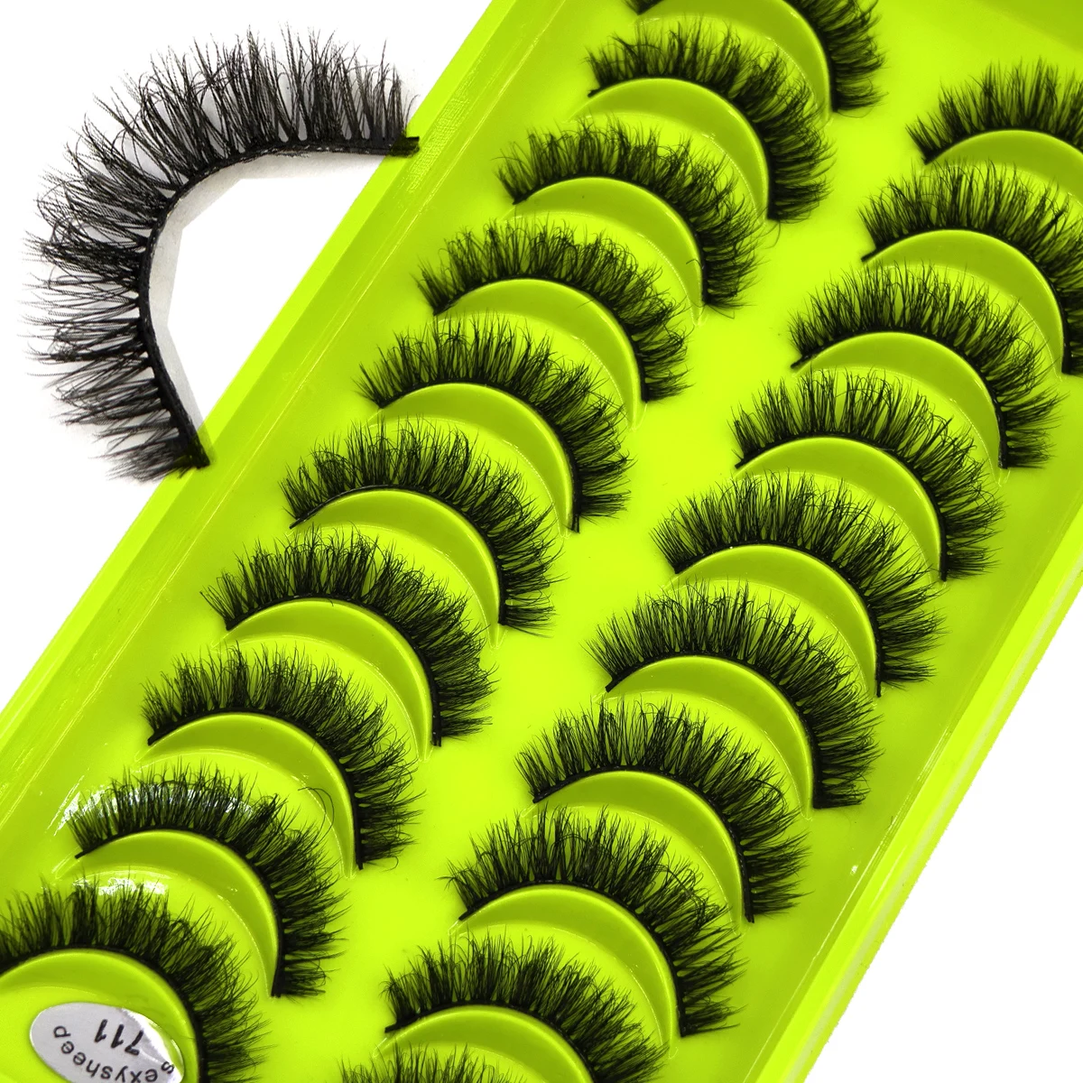 HBZGTLAD falsche Wimpern aus Nerz, Katzenaugenwimpern, dünne Wimpern, weiche Wimpernzange, wiederverwendbare Wimpern