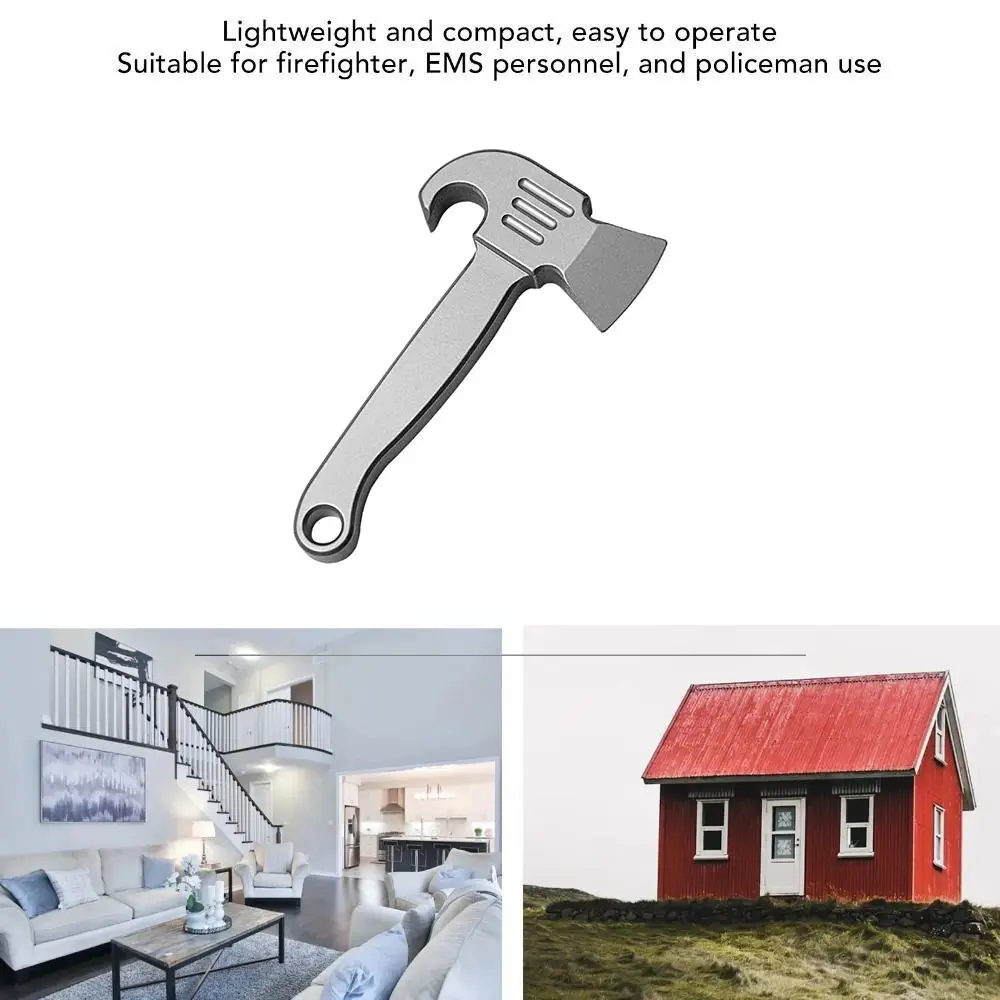 Apribottiglie in leghe di titanio Zaino anti-smarrimento Ciondolo Portachiavi con barra di leva Appeso Strumento multifunzionale durevole da campeggio