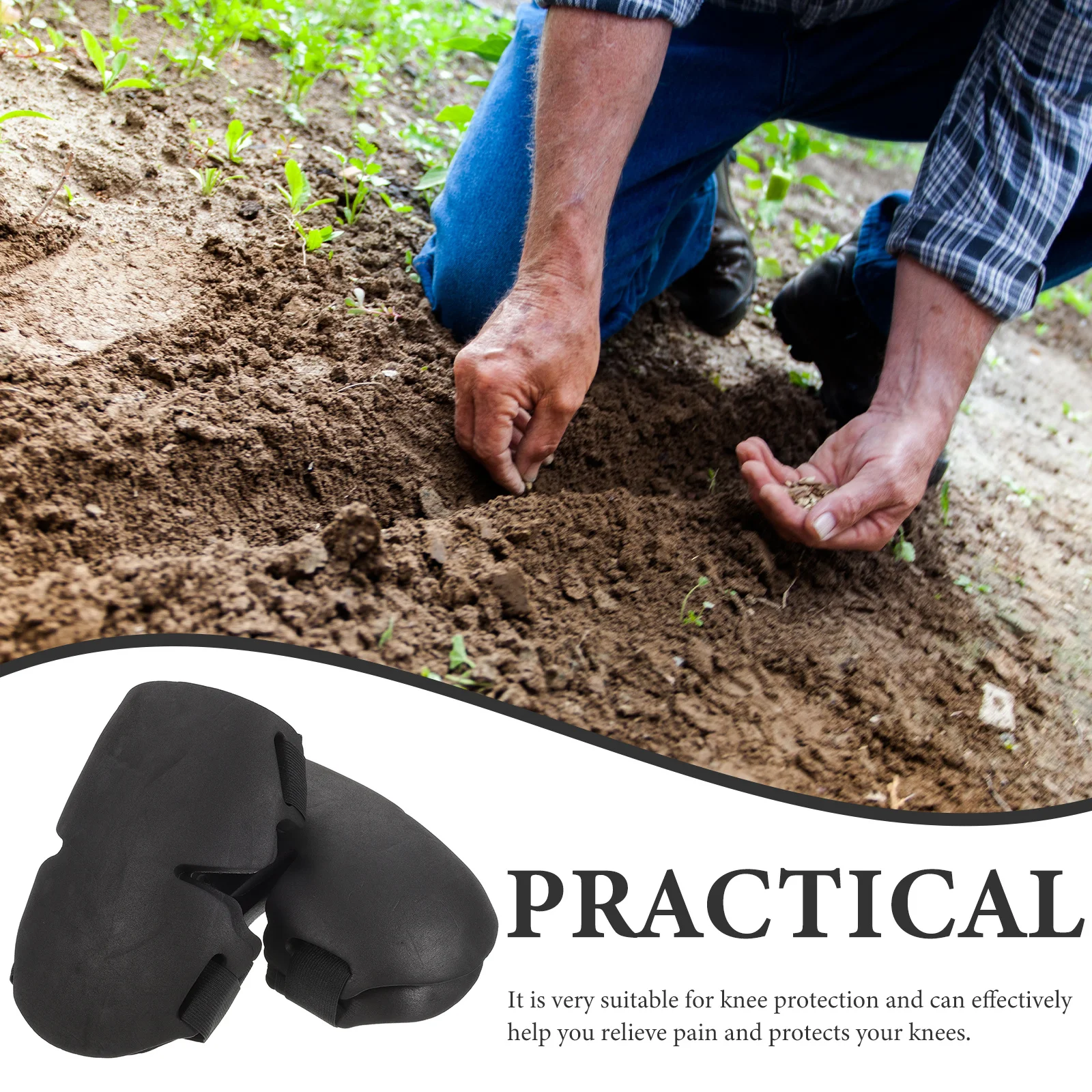 

1Pair Knee Pads Sports Protection Cushioned Non-Slip Pads for Work Gardening Construction Outdoor Comfortable Support