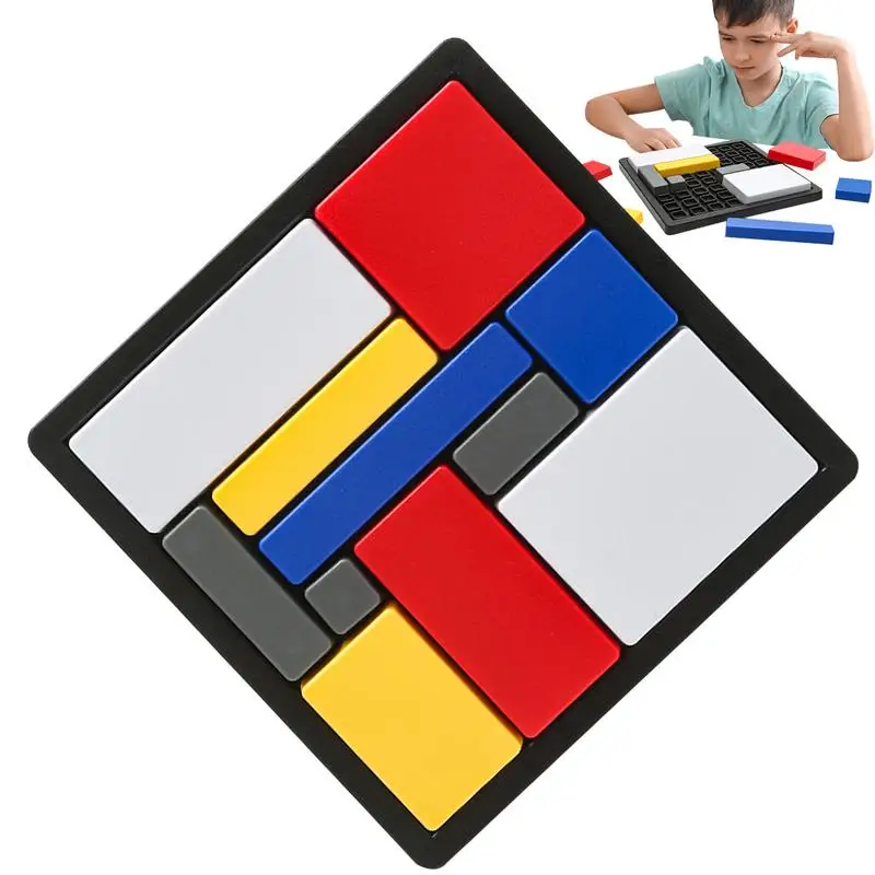 Puzzle in legno per bambini Blocchi per bambini Blocchi modello Giochi puzzle Puzzle a blocchi educativi per l'interazione genitore-figlio Casa all'aperto