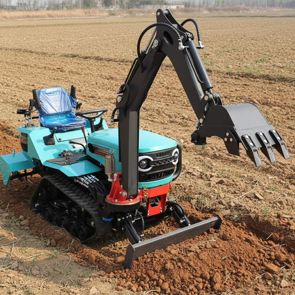 Customize Multifunctional Agricultural Crawler Tractor Equipped With Ridger Seeder And Weeder Attachments