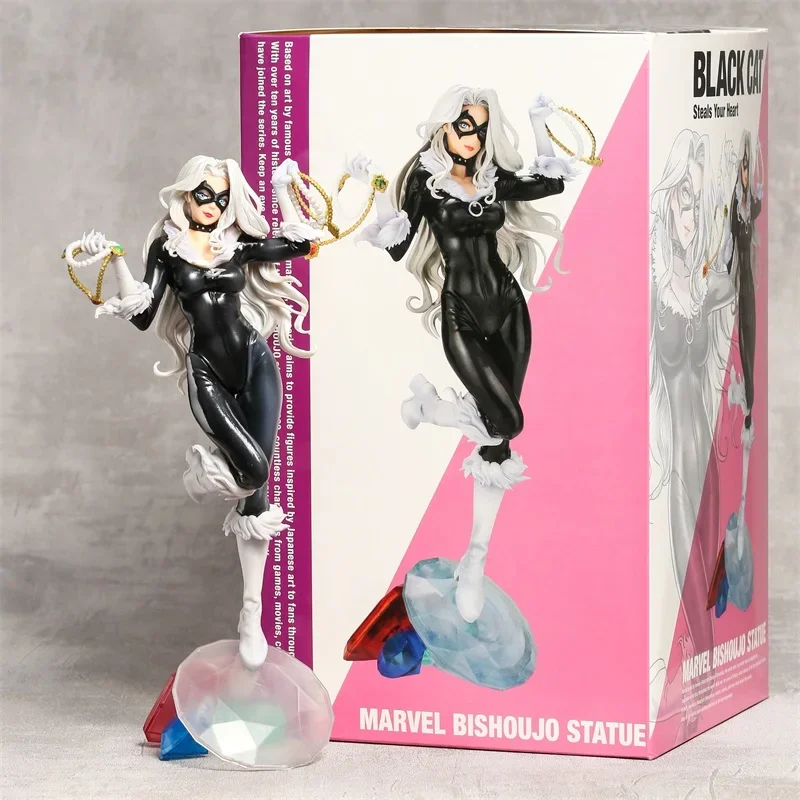 Marvel Legends Anime Avengers beautiful girl Black Cat Statue limited edition Action Figure statue Collectible Model Toy Figures