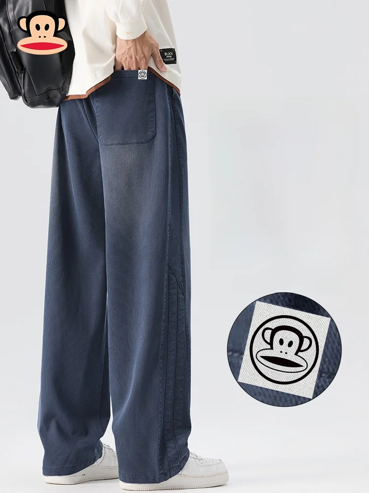 

PaulFrank Men's Loose Straight Leg Casual Pants Autumn 2025 Wide Leg Sports Pants Drapey Comfortable American Sle