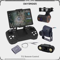 Skydroid T12 Remote Control Three-Body Camera 20km Digital Map Transmission w/ R12 Receiver 4 in 1 For Plant Protection Machine