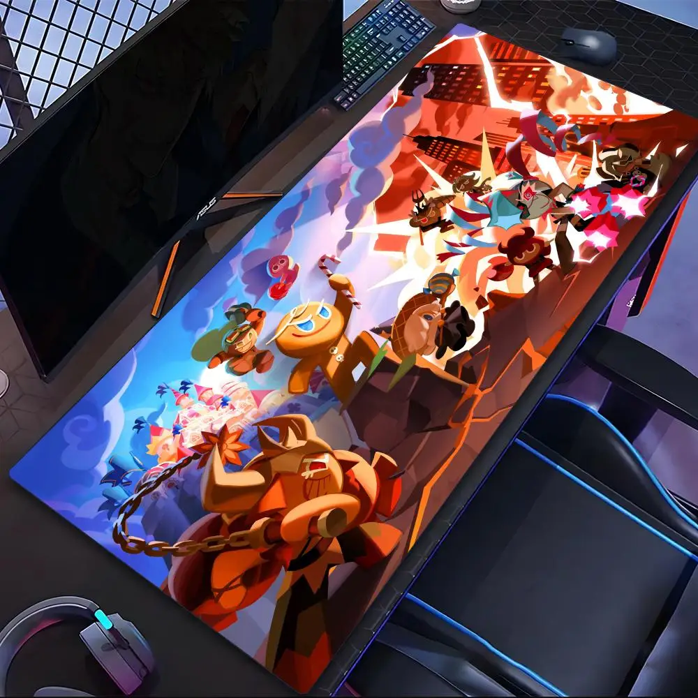 

Cookie Run Kingdom Mouse Pad Tablet Laptop xl desktop mouse mat cute HD printing Gaming keyboard pad csgo Player 90x40