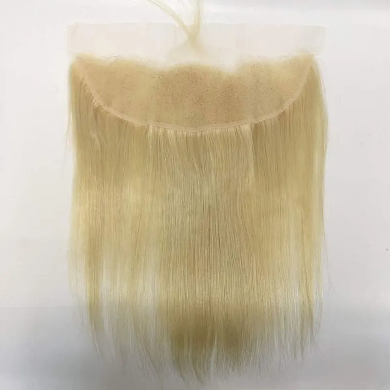 Cabelo humano virgem brasileiro, fechamento frontal do laço HD, laço transparente, reto, orelha a orelha, 13x4, 100%