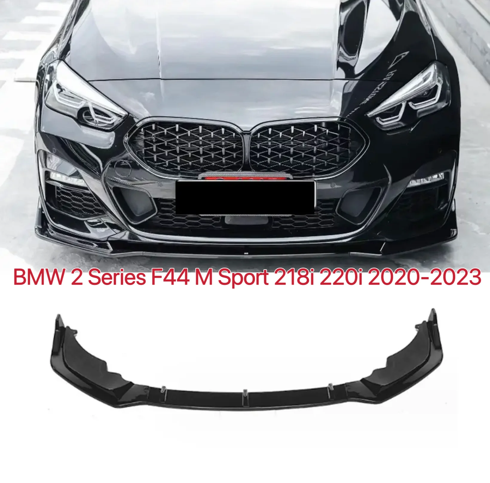 

Car Front Bumper Splitter Lip Chin Spoiler Protector Cover Guard Deflector Lips For BMW 2 Series F44 M Sport 218i 220i 2020-2023