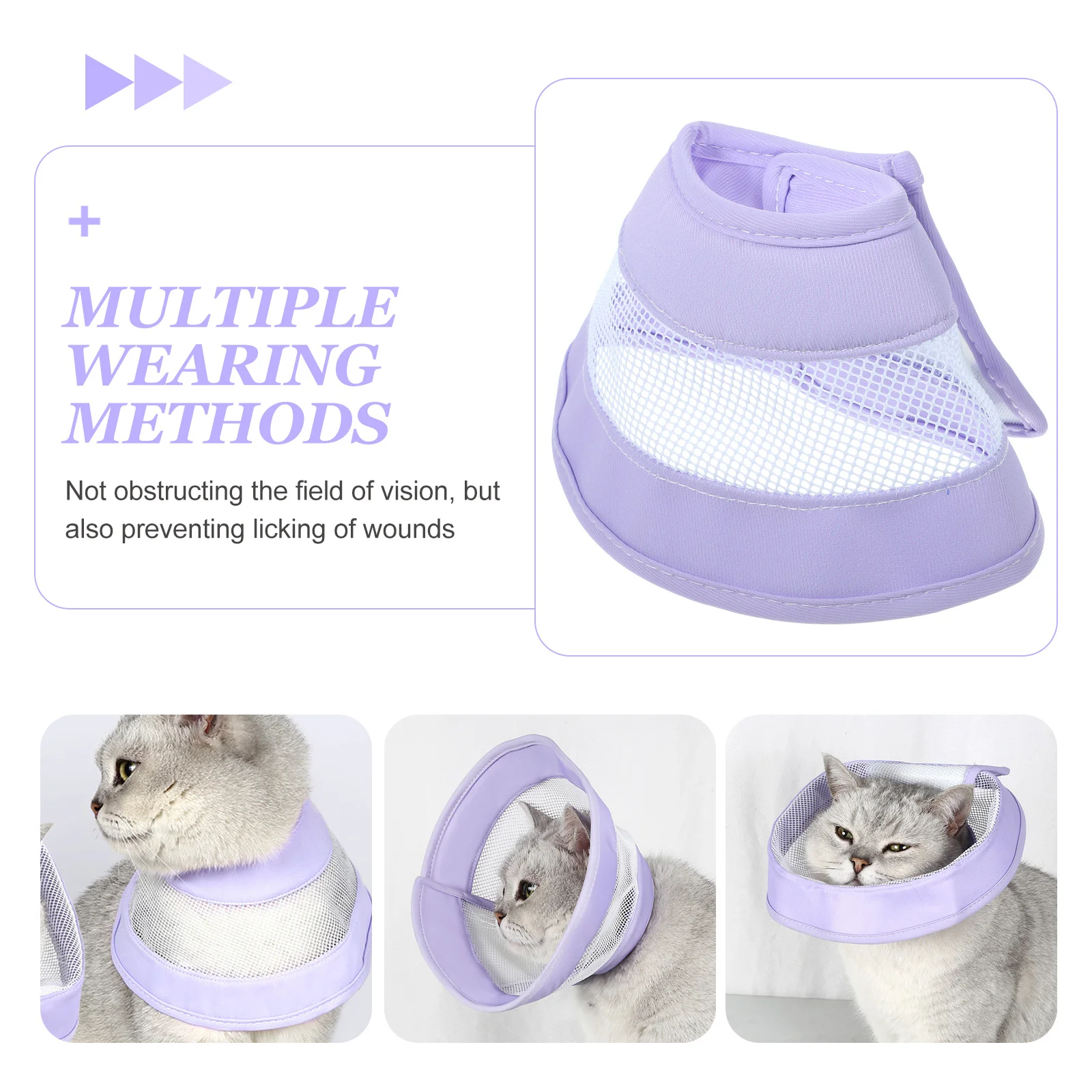 

Cat Recovery Collar Soft Lightweight Supple Kitten Surgery Cone Collar Anti-Licking Scratch Cone for Cats After Surgery Pet