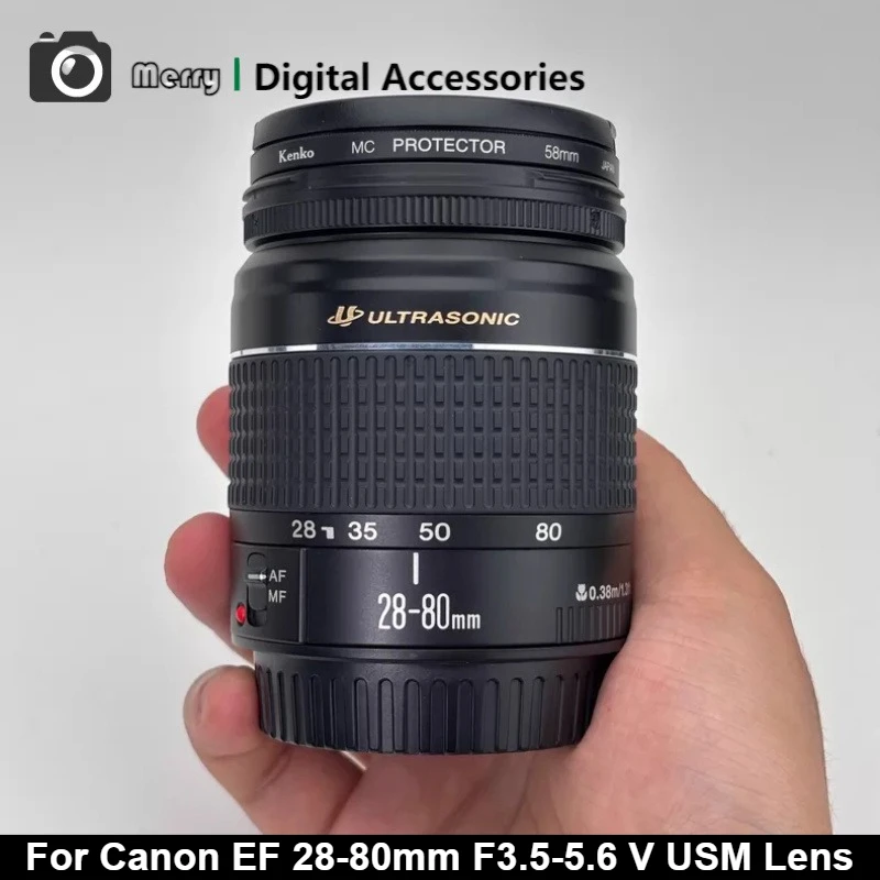 Lente Zoom Padrão EF 28-80mm f/3.5-5.6 V USM 95% Nova Original Ultra-Silenciosa com Autofoco USM para Canon EOS 1D 5D Mark II III IV