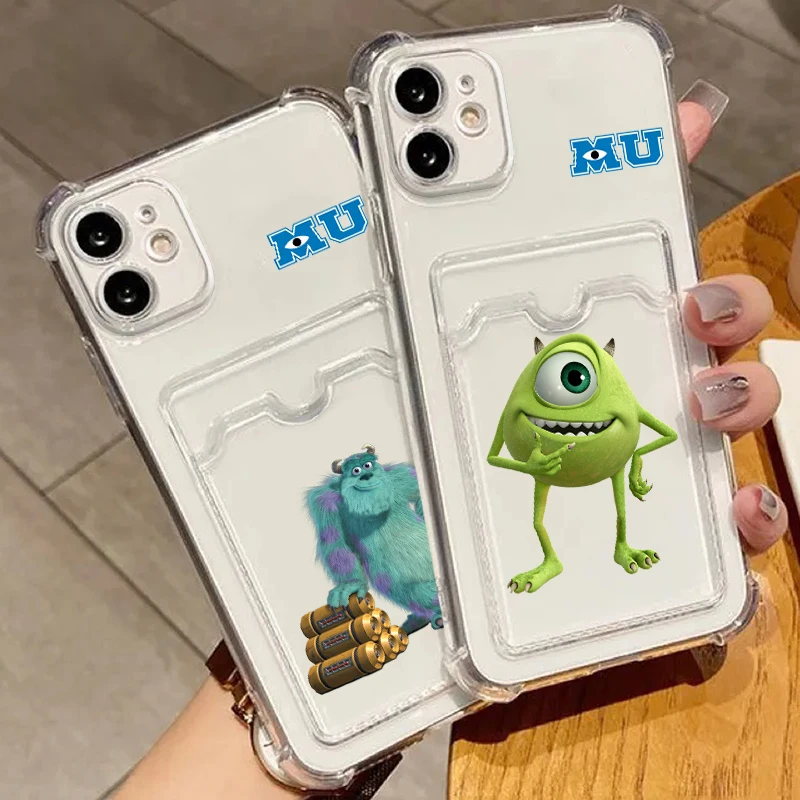 Monsters Inc Art Fashion For iPhone 15 14 13 12 11 XS XR X 8 7 Pro Max Plus Mini Photo Card Bag Transparent Cover Phone Case