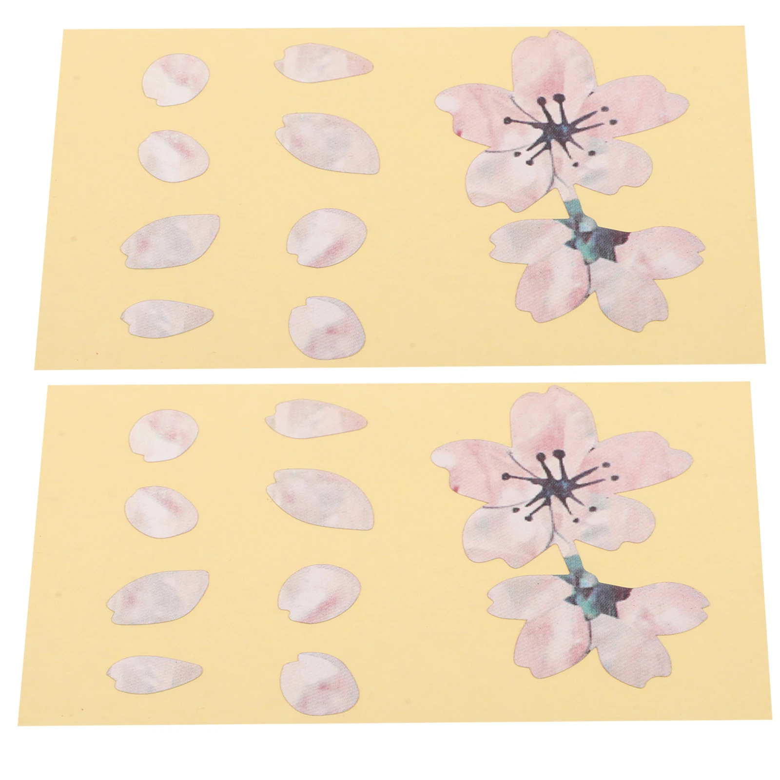 

2 Pcs Petal Stickers Guitar Decal Flower Decorative for String Decals Fretboard Pvc Creative Fingerboard