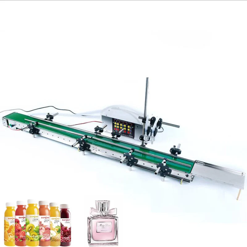 

110V 220V Filler Conveyor Belt Two Head Liquid Filling Machine Can Sense High Precision High Temperature And Heat Resistance