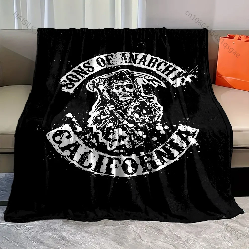 Sons of Anarchy California emblem Print Adult Children Warm Blankets Home Travel Car Soft Comfortable Suitable for all seasons