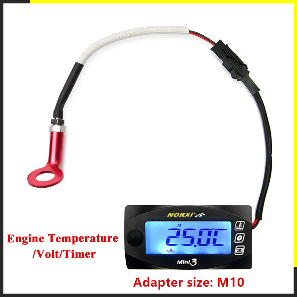Koso motocykle temperatury silnika woltomierz timer norxi dla YAMAHA NMAX XMAX TMAX Mini 3 LED cyfrowy wyświetlacz Quad metr kwadratowy