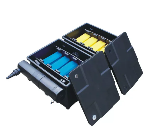 Koi Pond Biological Filtration System, Outdoor Garden Fish Pond Water Filter Box for Water Cycle Purification