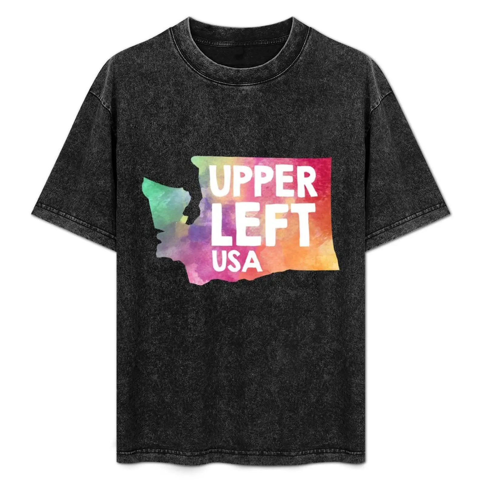 

Upper Left, USA, Washington Water Color T-Shirt cotton t shirt man t shirt man luxury T-Shirt